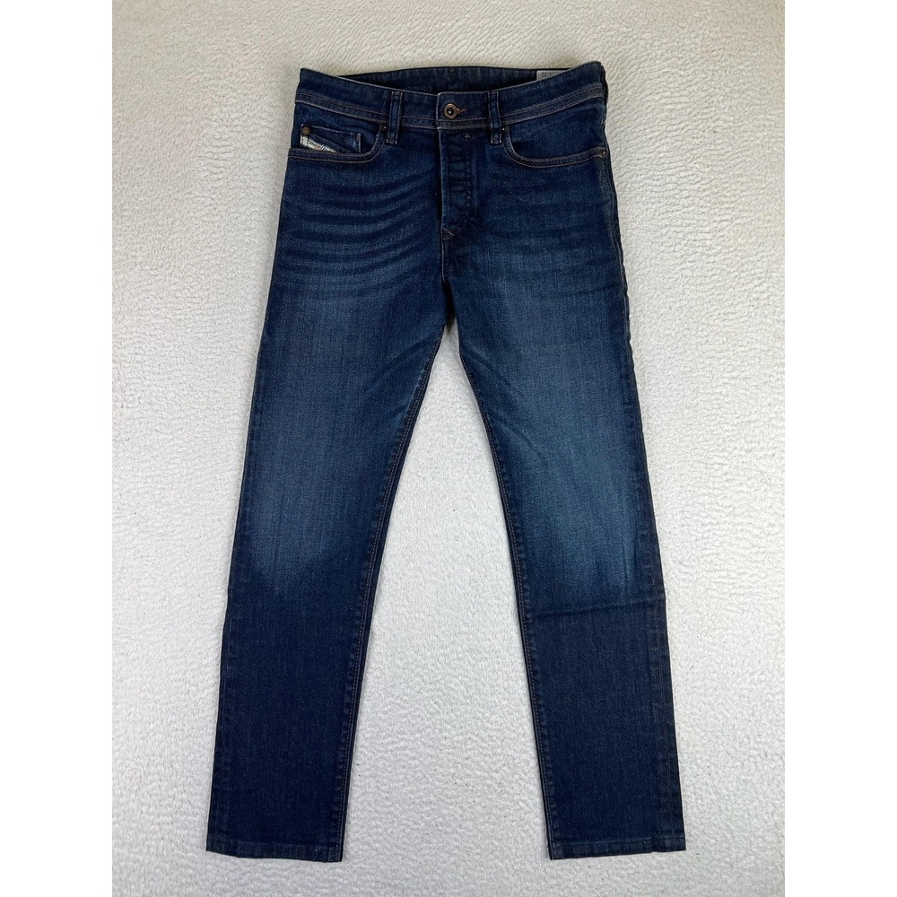 Diesel Buster Mens 28x32 Blue Med Wash Slim Tapered Stretch Jeans 0845G